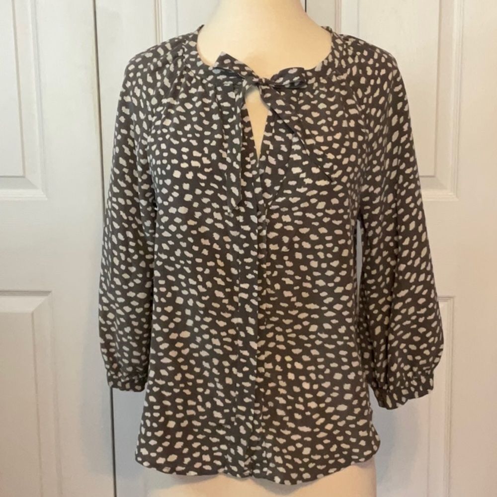 Joie Silk Gray Blouse Top XS